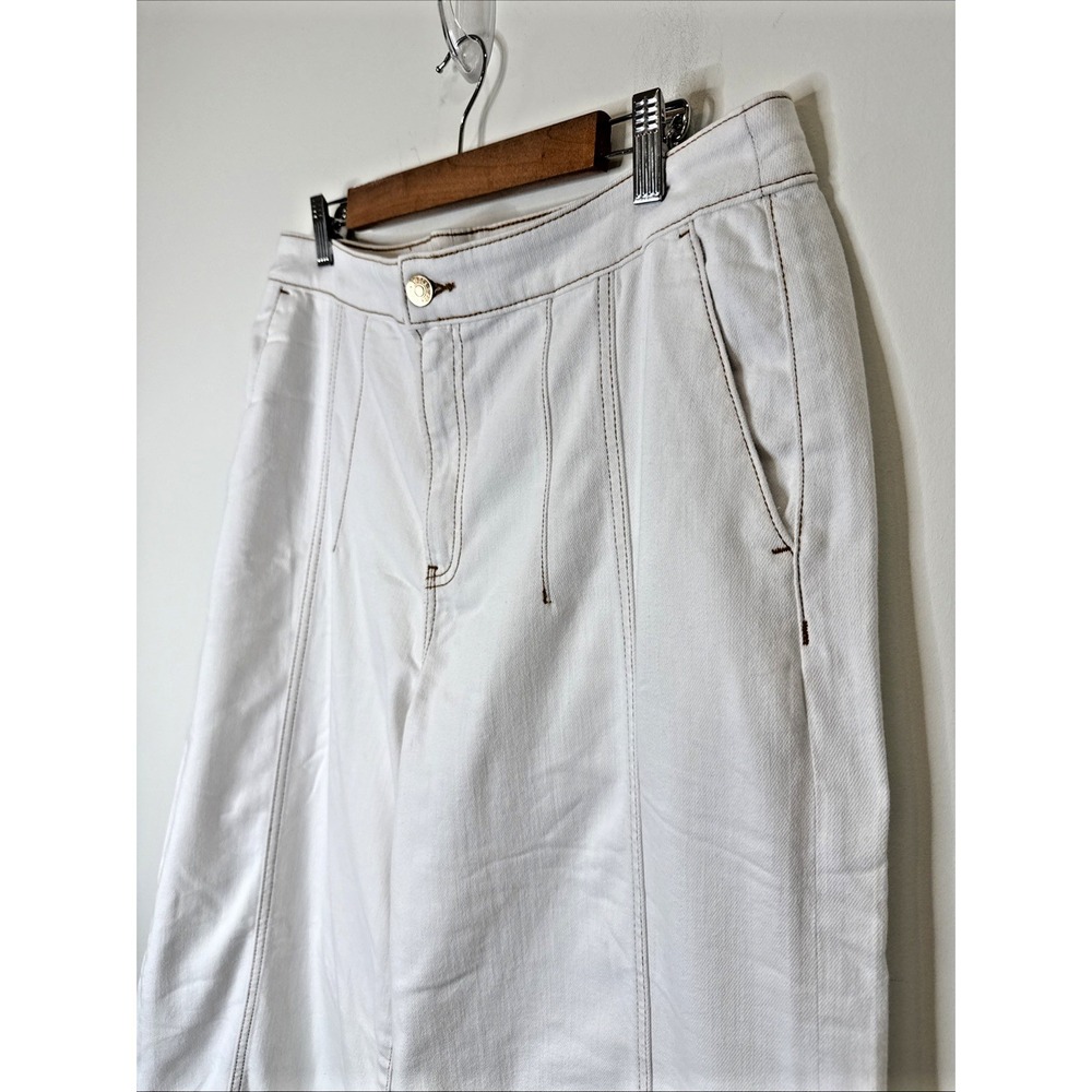 NEW Chico's Palazzo Wide Leg Jean Pants Women's 2.5R Boho Vacation Coastal Money - Picture 3 of 8